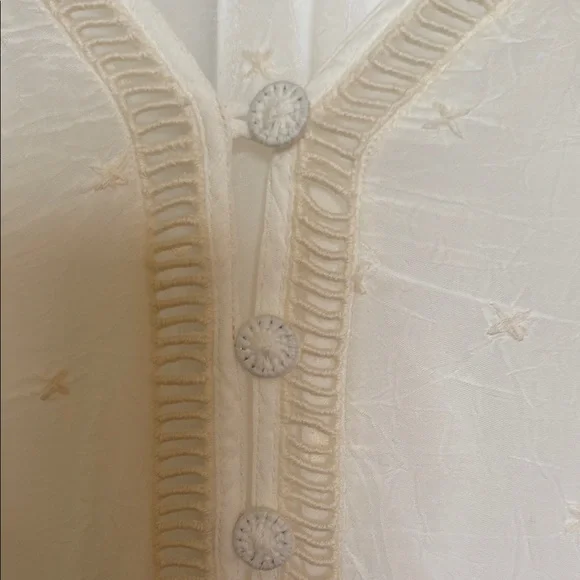 Johnny Was Laurel Amari Blouse - C10021-4 Cream Lace Blouse, Size S - Picture 3 of 11